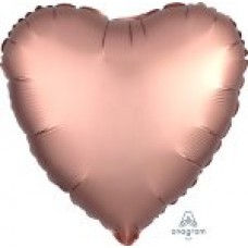 Сердце Сатин Розовая Медь